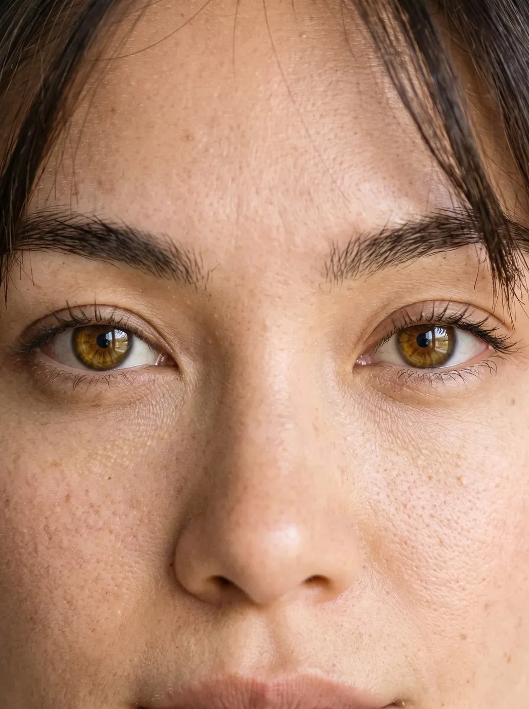 Primer plano de los ojos